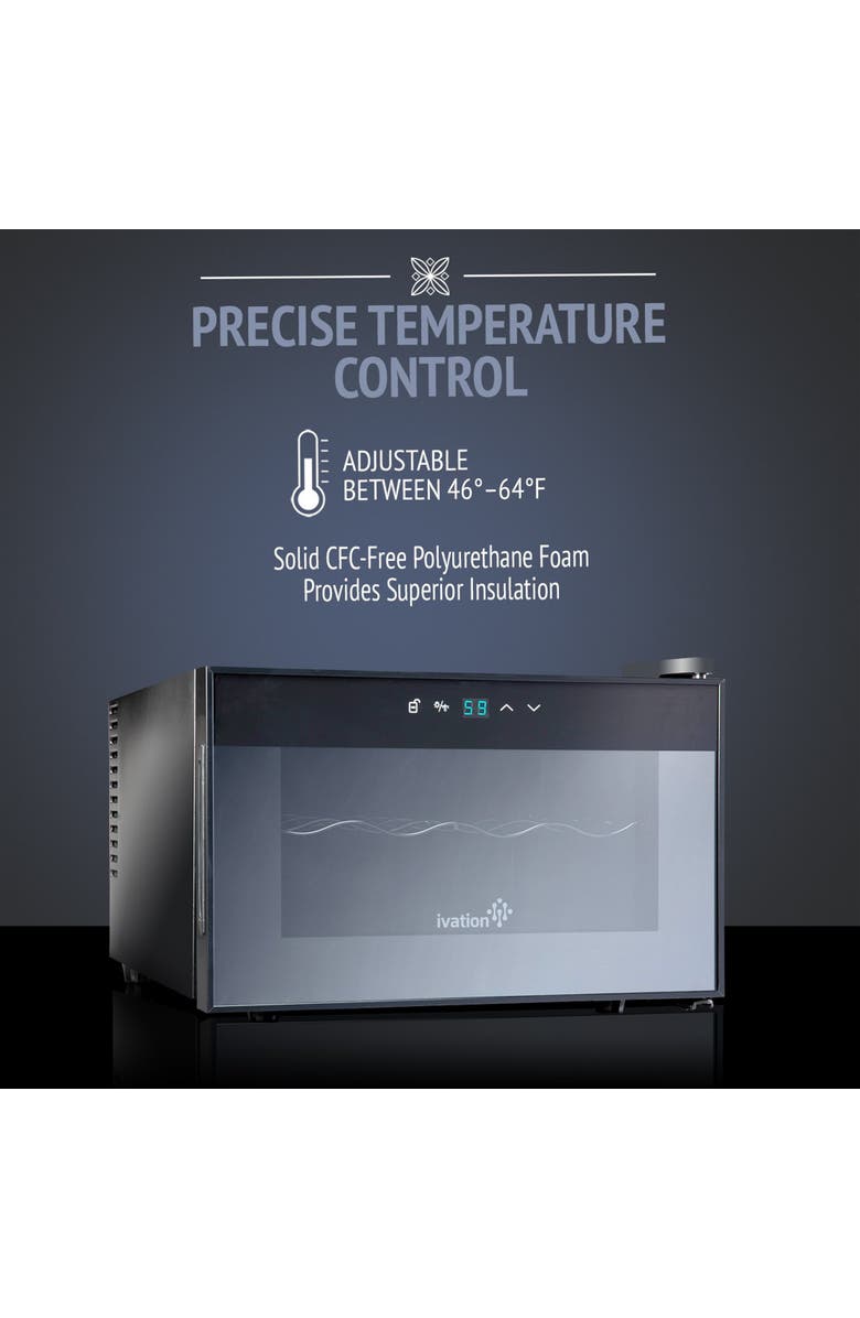 Ivation 8 Bottle Horizontal Thermoelectric Wine Cooler, Alternate, color, 