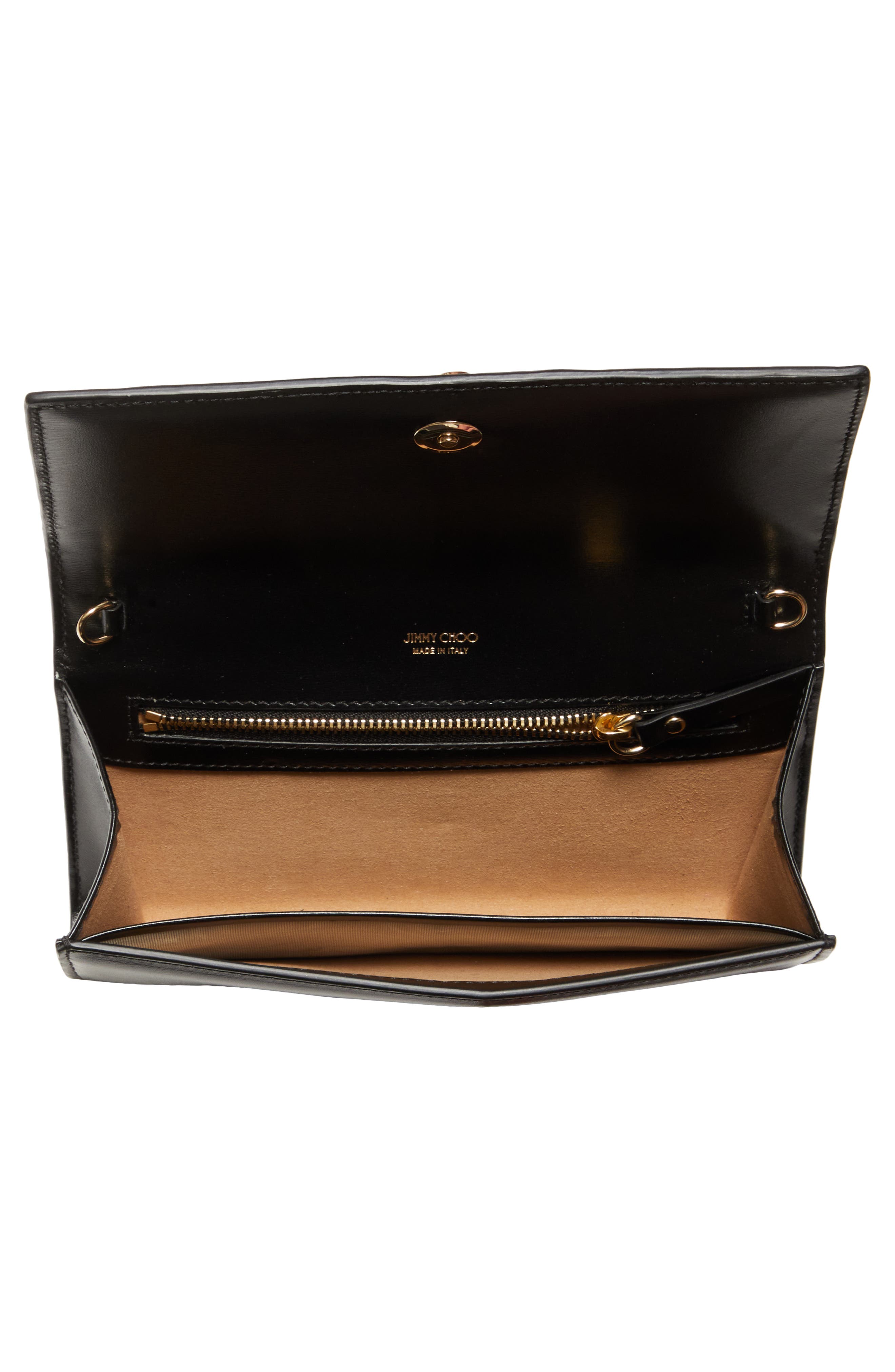 Jimmy Choo Avenue Leather Shoulder Bag, Alternate, color, 