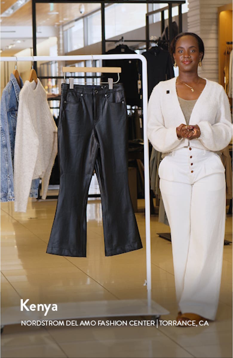 Carson Ankle Flare Faux Leather Pants, sales video thumbnail