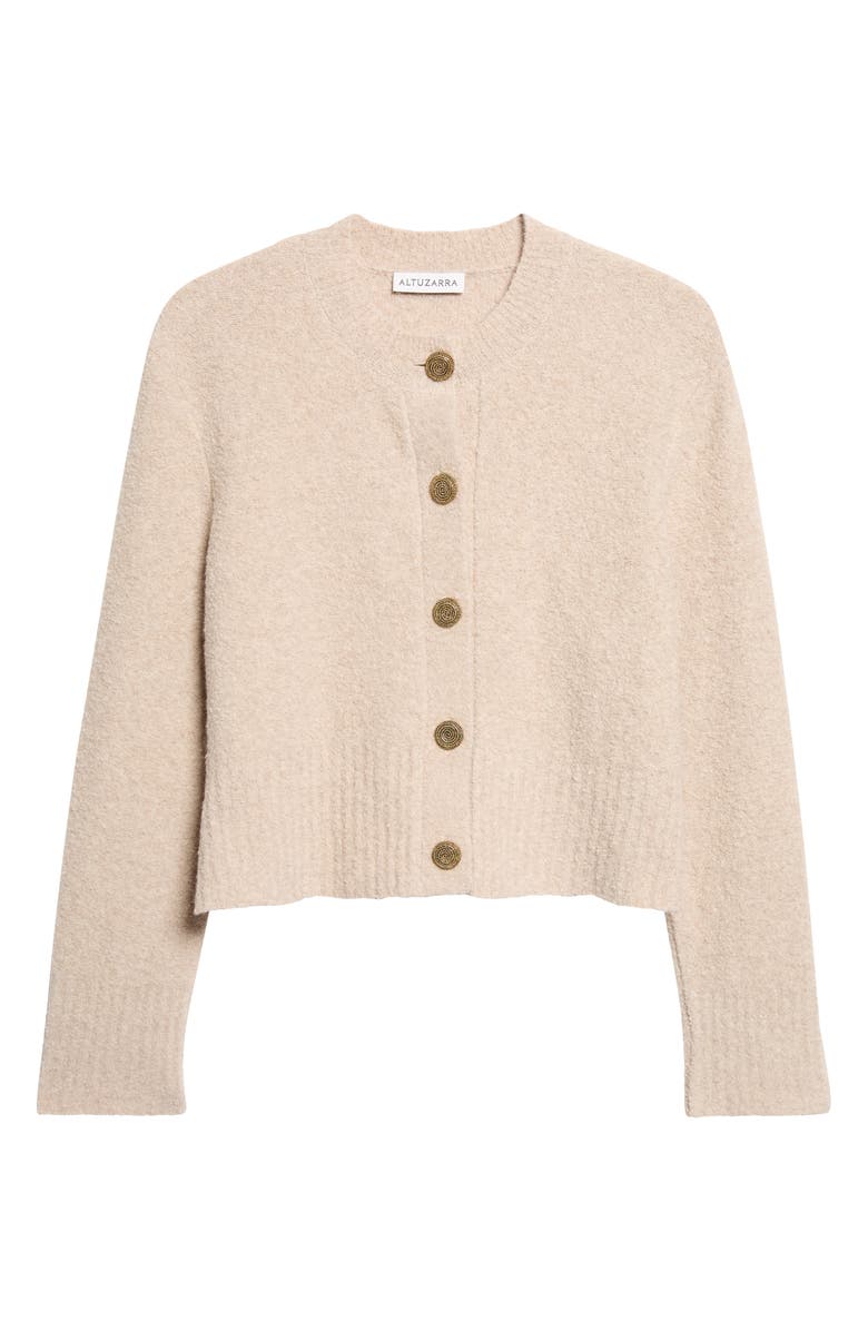 Altuzarra Harris Wool Blend Cardigan, Main, color, Akoya Pearl