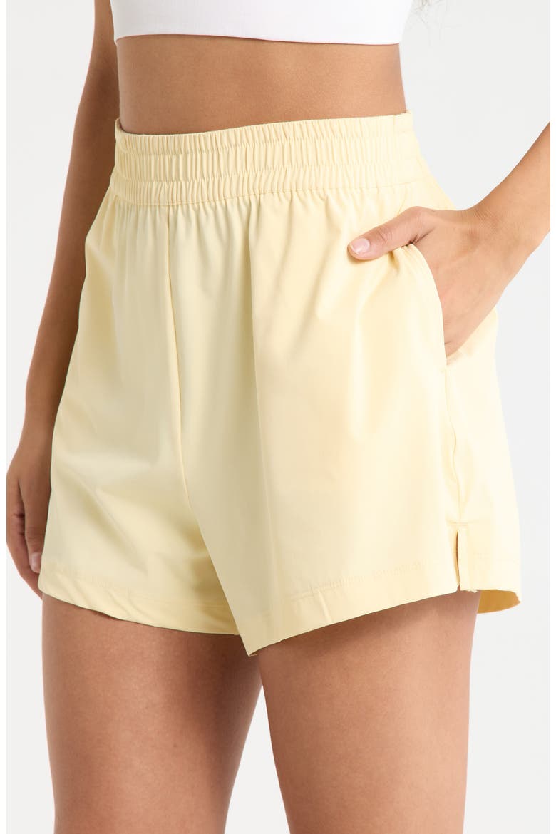 Atlas High Waist Daily Shorts, Alternate, color, YELLOW FLAN