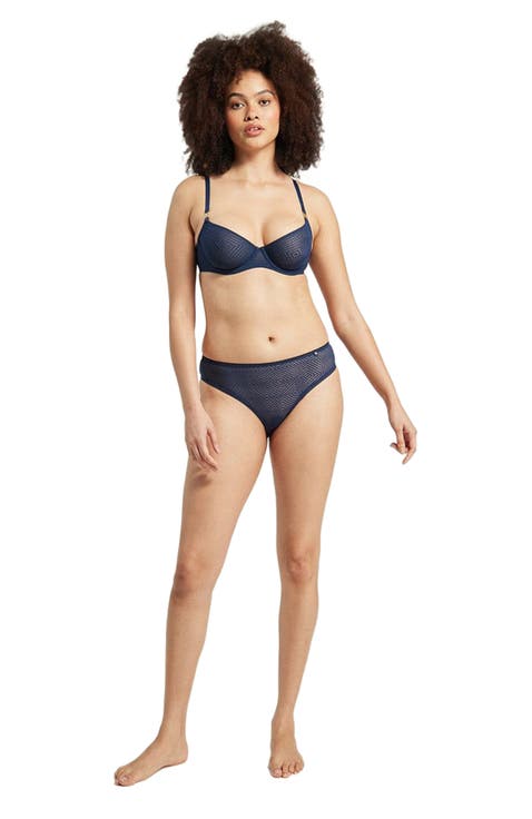 The Sheer Deco High Leg Brief - 3 Pack