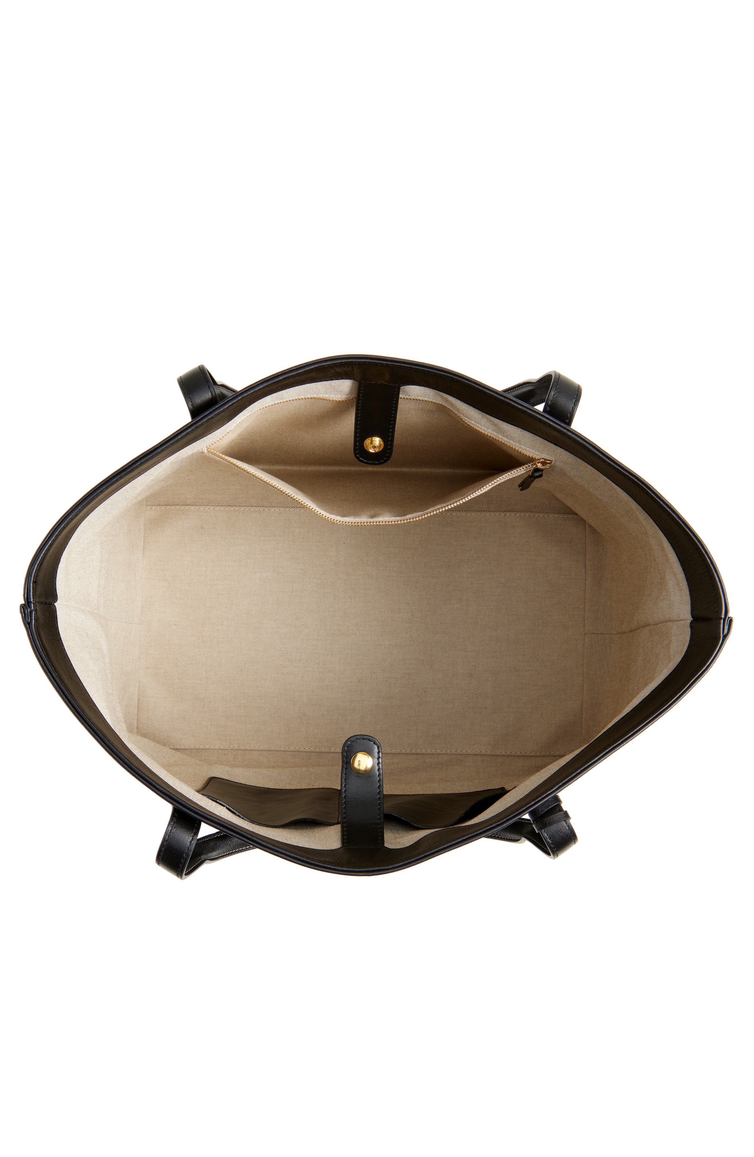 LIFFNER Large Sprout Leather Tote, Alternate, color, Black