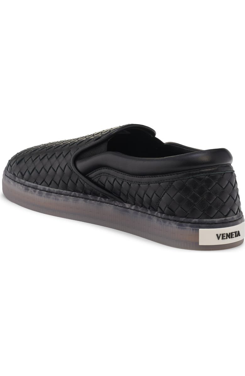 Bottega Veneta Serena Woven Leather Slip-On Sneaker, Alternate, color, 1000 Black