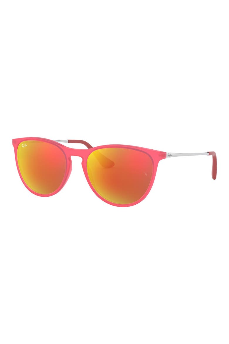 Ray-Bay Junior Izzy 50mm Mirrored Sunglasses, Alternate, color, PINK FLASH