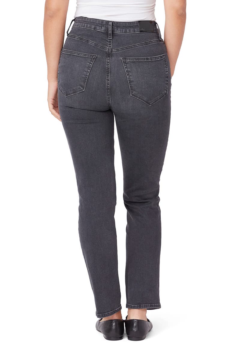 Flaunt Accent High Waist Straight Leg Jeans, Alternate, color, DARK MAGNET