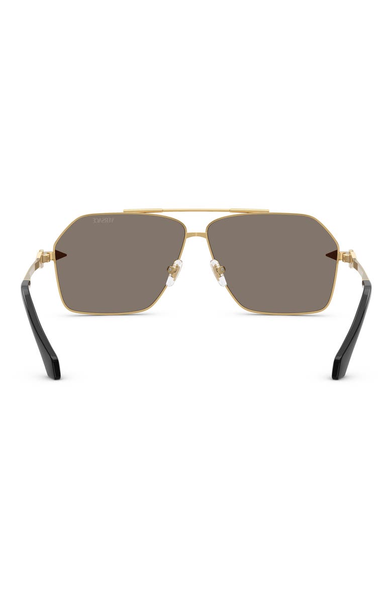 63mm Pilot Sunglasses, Alternate, color, GOLD / LIGHT GREY SILVER