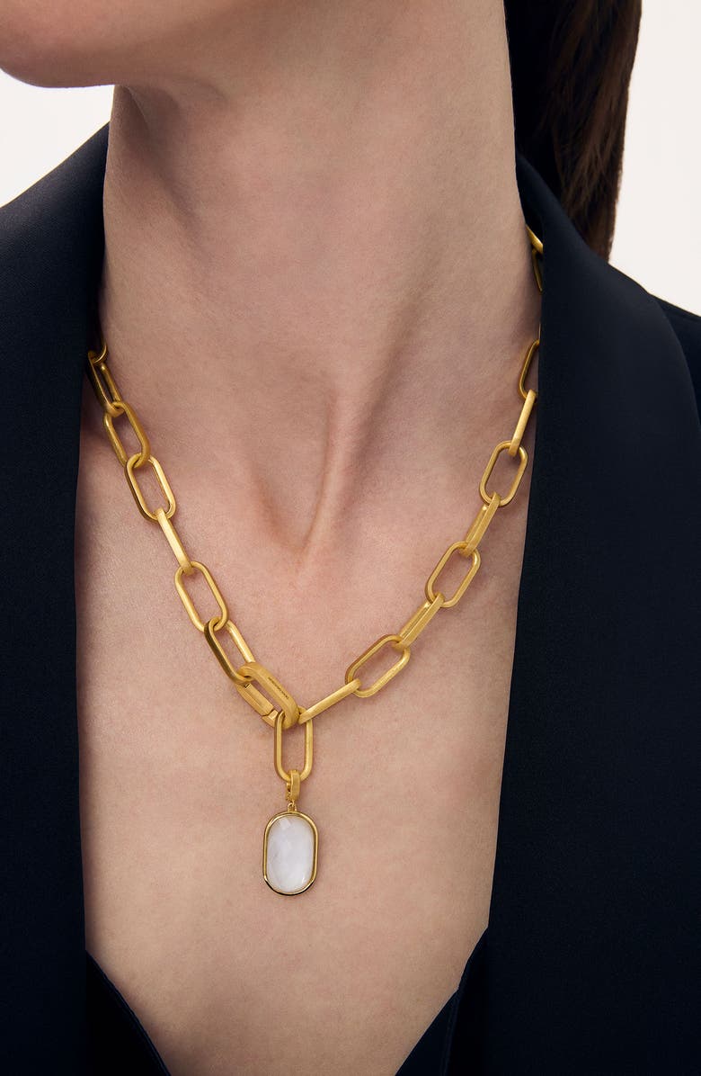 Dean Davidson Mercer Statement Collar Necklace, Alternate, color, Iridescent Pearl/ Gold