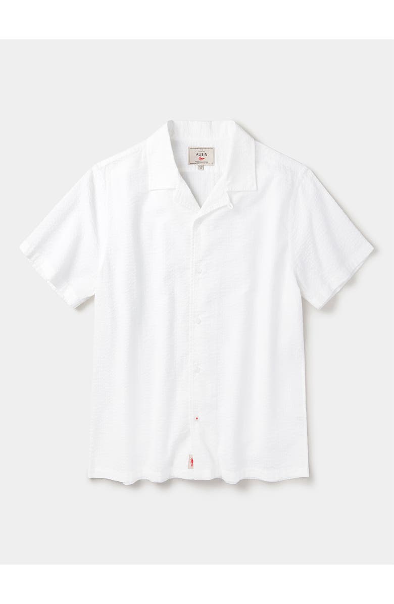 Aubin Brambling Linen Blend Short Sleeve Shirt, Alternate, color, Vintage White