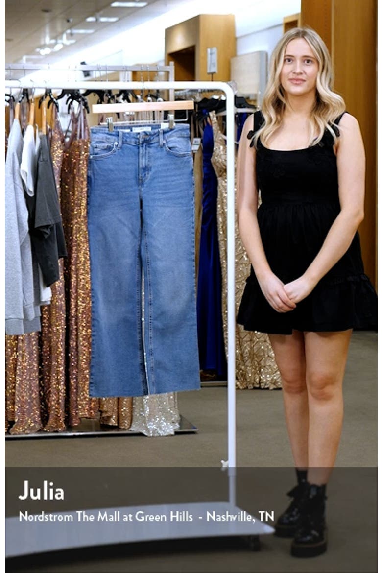 Raw Hem Crop Flare Jeans video
