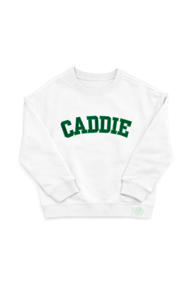 Caddie Sweatshirt, Main, color, White/Green