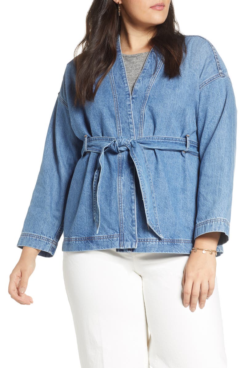 Madewell Denim Wrap Jacket, Alternate, color, 