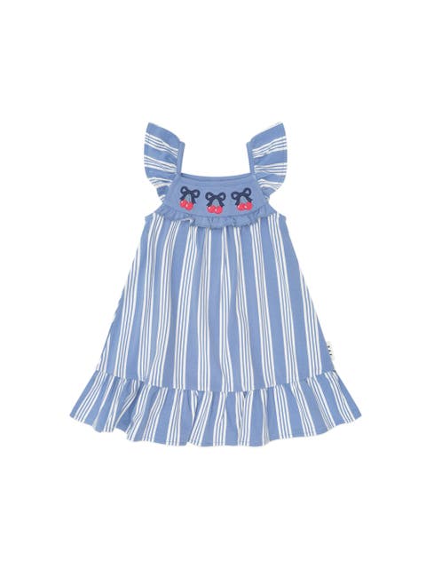 Vintage Stripe Cherry Dress (Toddler, Little Kid, Big Kid)
