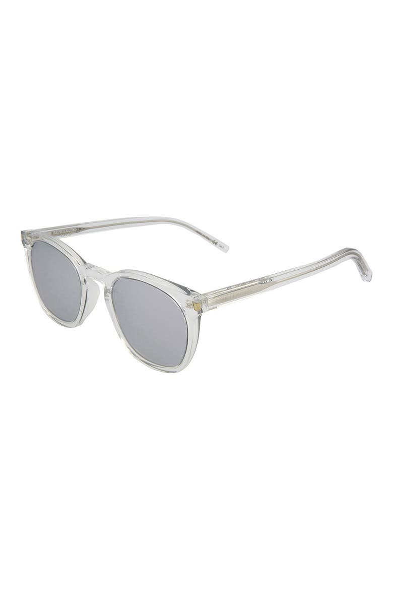 50mm Square Sunglasses, Alternate, color, CRYSTAL CRYSTAL SILVER/ MSL