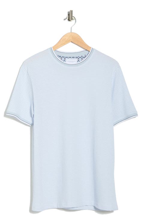 Textured Stripe Crewneck T-Shirt