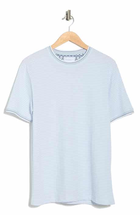 DENIM AND FLOWER Textured Stripe Crewneck T-Shirt