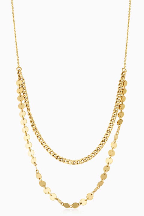 14K Yellow Gold Wanderlust Layered Necklace