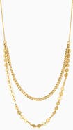 Oradina 14K Yellow Gold Wanderlust Layered Necklace