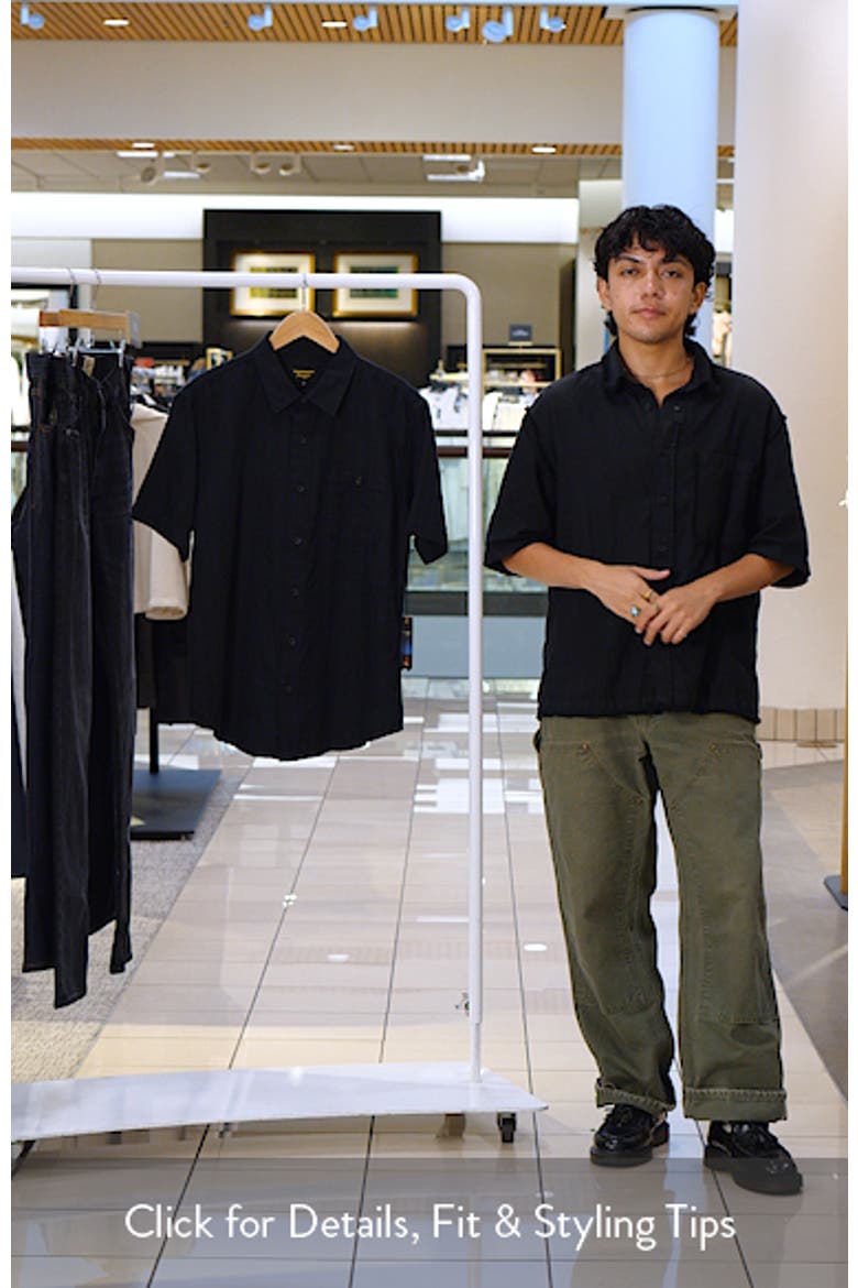 Caldera Stripe Jacquard Short Sleeve Button-Up Shirt video
