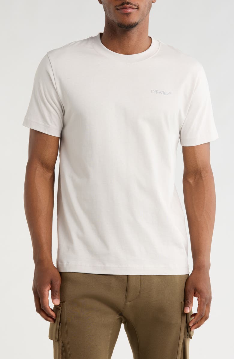 Off-White Logo Short Sleeve T-Shirt, Main, color, Light Grey