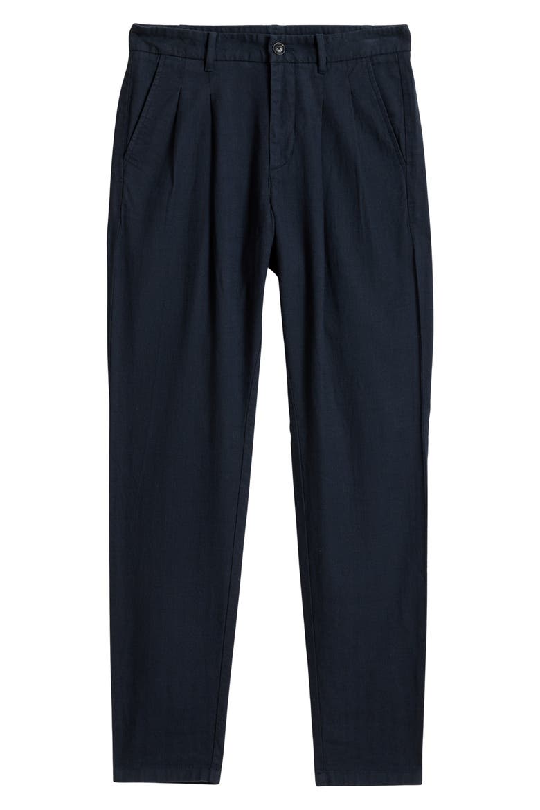 Kian Pleated Carrot Fit Pants, Alternate, color, LAKE BLUE