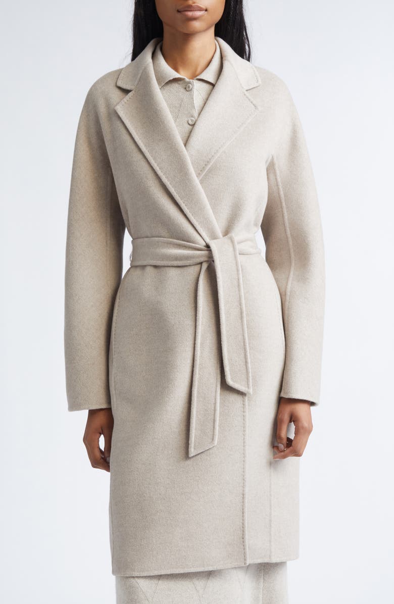 Max Mara Aceri Cashmere Belted Coat, Main, color, Sand