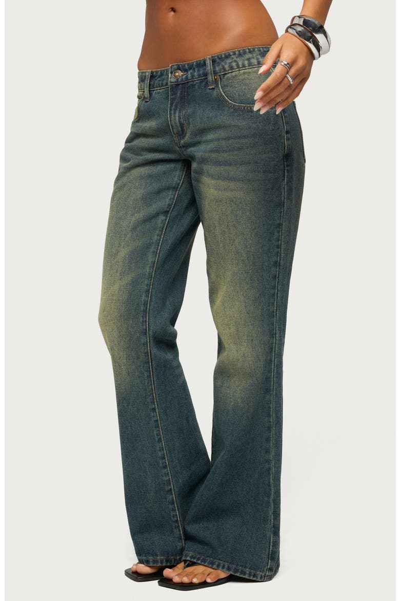 Shirili Low Rise Flare Jeans, Alternate, color, DIRTY-WASH-DARK-BLUE