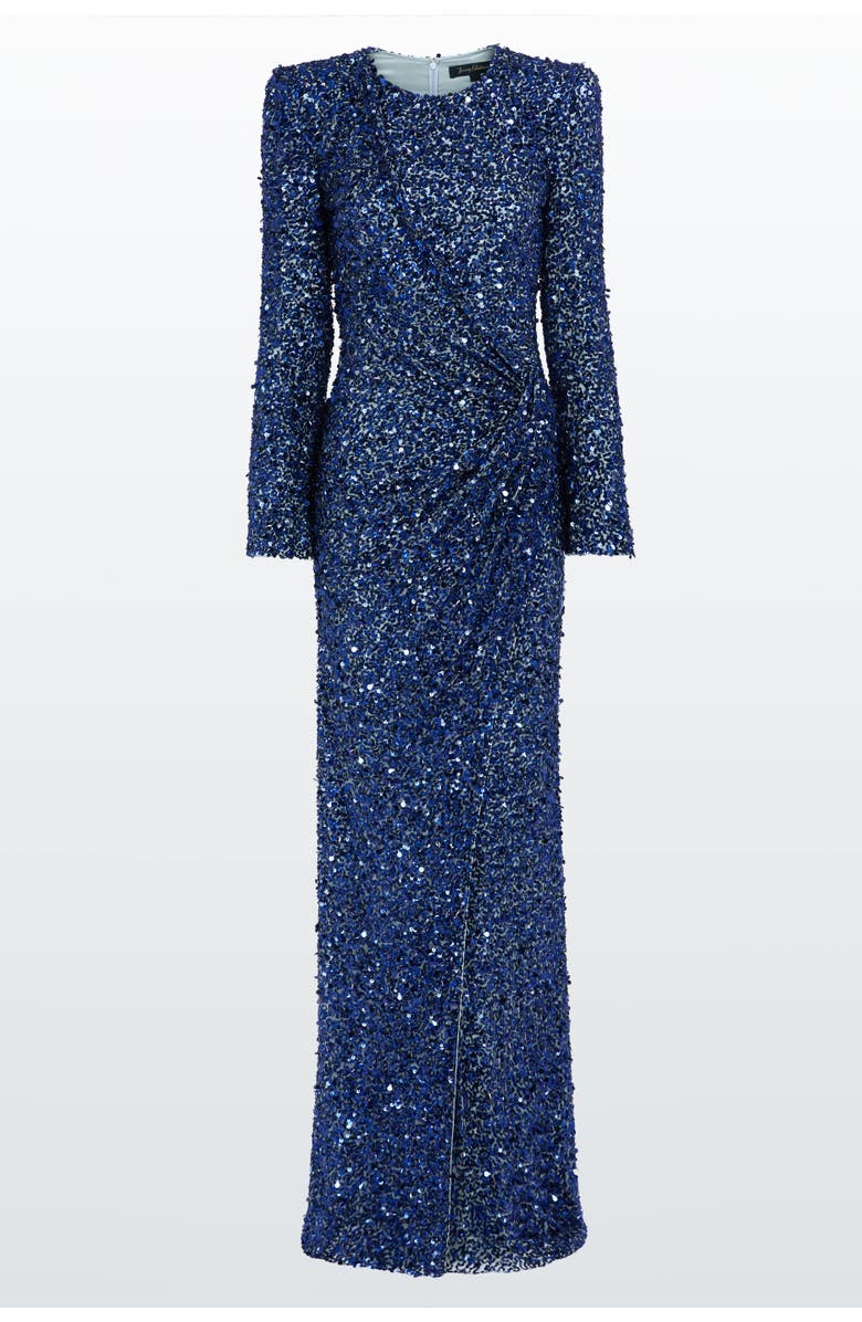 Jenny Packham Marie Maxi Dress, Main, color, Delta Blue