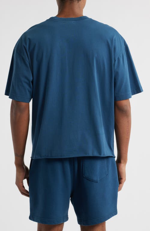 Elwood Core Oversize Organic Cotton Jersey T-shirt In Blue