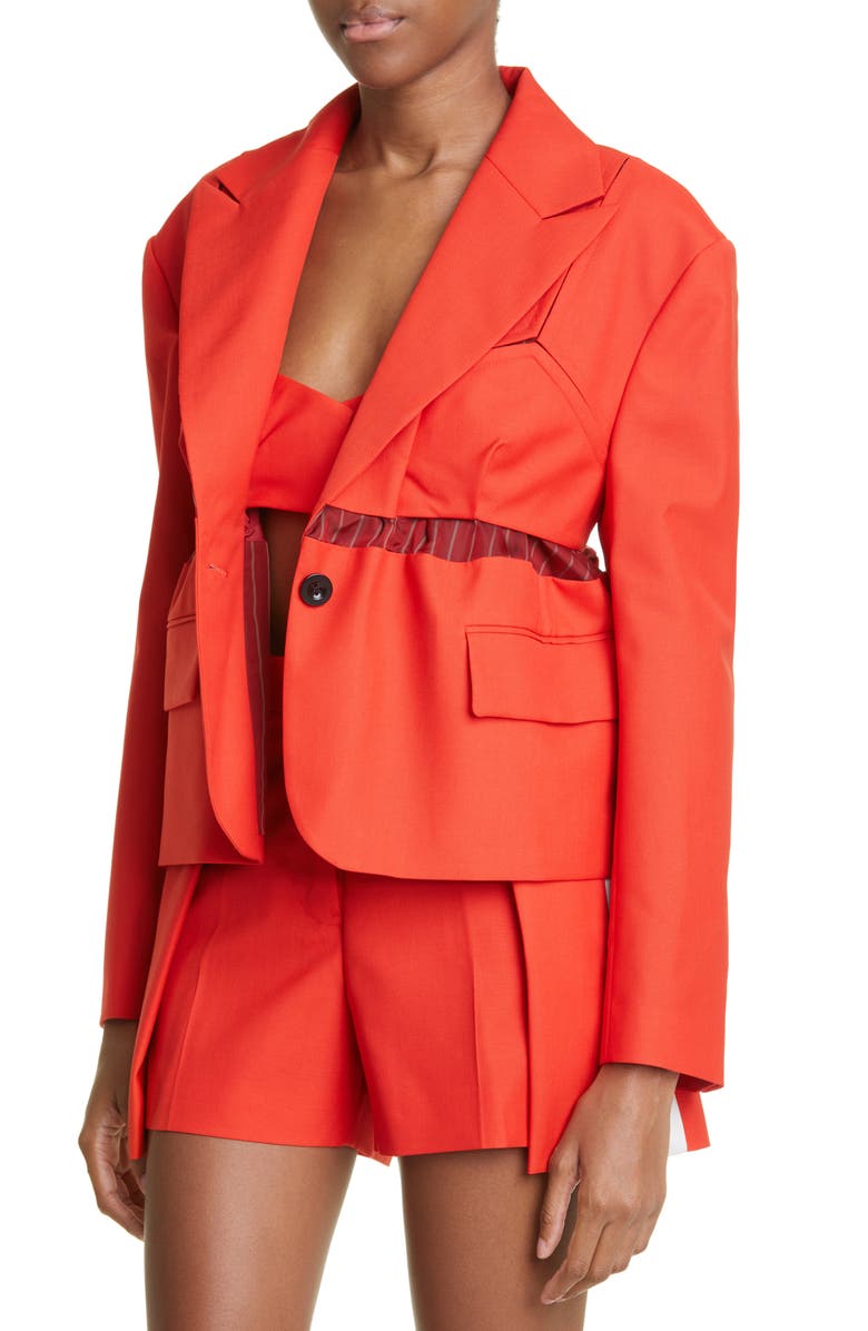 Sacai Hybrid Suiting Jacket, Alternate, color,