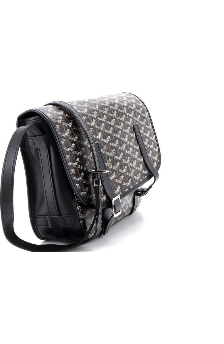 Pre-Owned Goyard Belvedere Messenger Bag Coated Canvas MM, Alternate, color, Black