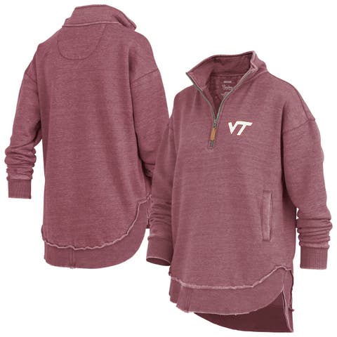 Women
s Pressbox Maroon Virginia Tech Hokies Northfork Sojourn Poncho Quarter-Zip Sweatshirt