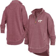 PRESSBOX Women's Pressbox Maroon Virginia Tech Hokies Northfork Sojourn Poncho Quarter-Zip Sweatshirt