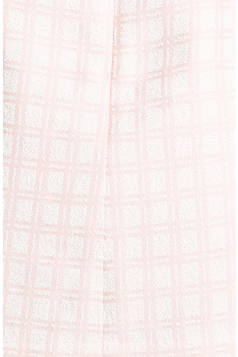 Check Scallop Shift Cover-Up Minidress, Alternate, color, VINTAGE PINK CHECK BOUCLE