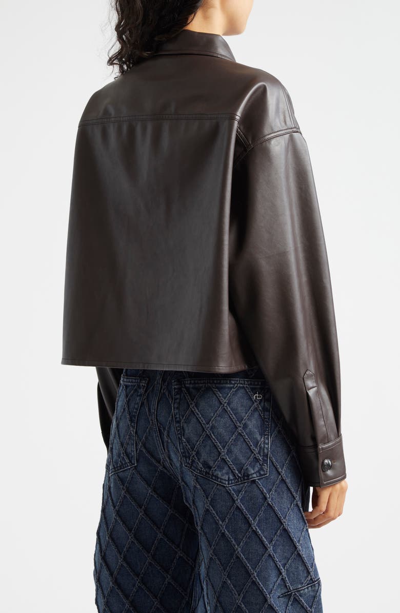 rag & bone Jaiden Faux Leather Shirt Jacket, Alternate, color, 