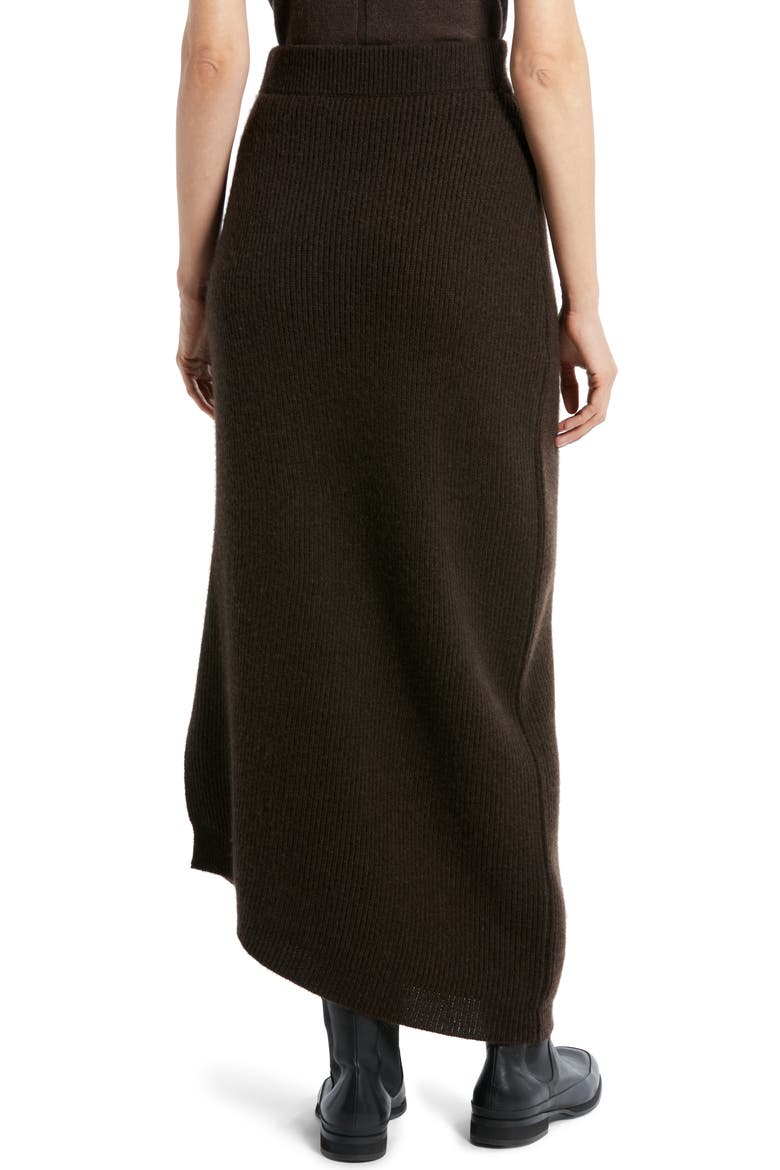 Cymone Long Cashmere Skirt, Alternate, color, SMOKEY BROWN
