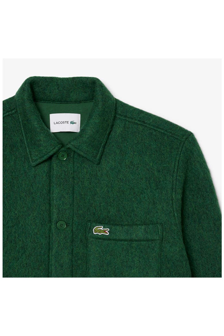 Fleece Button-Up Overshirt, Alternate, color, 132 GREEN