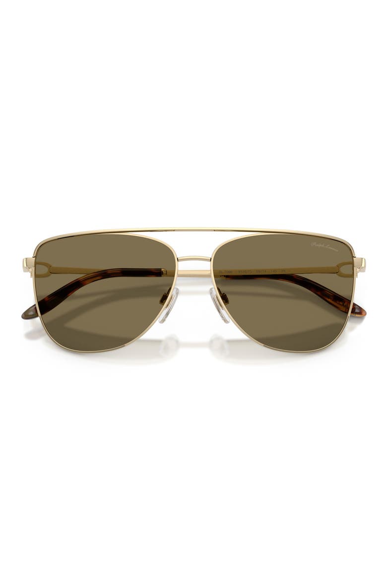 59mm Pilot Sunglasses, Alternate, color, SHINY PALEGOLD / LIGHT BROWN
