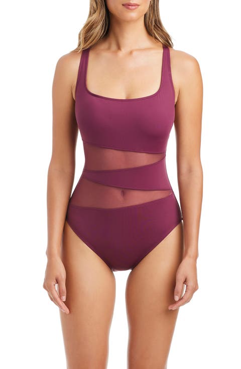 Crisscross Open Back One-Piece Swimsuit