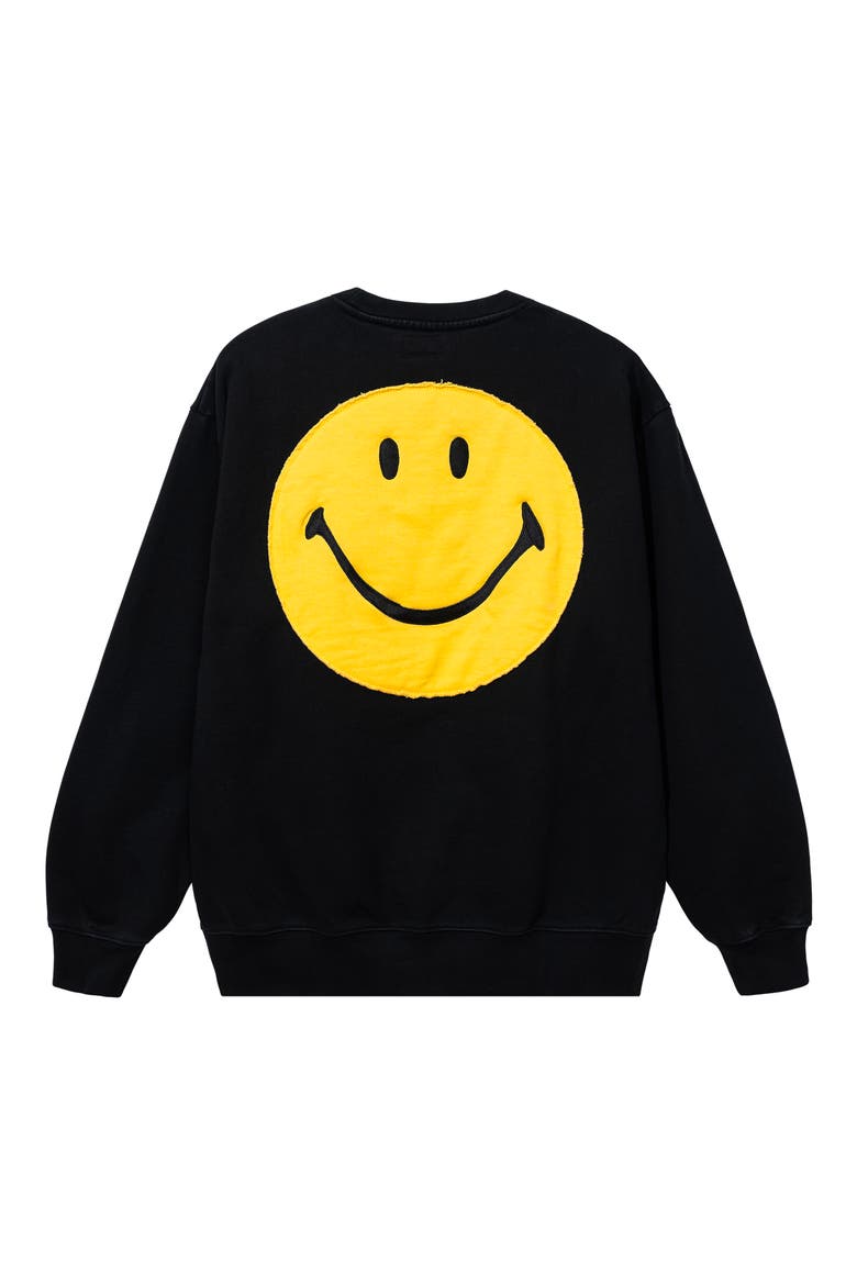SMILEY® Vintage Wash Sweatshirt, Alternate, color, WASHED BLACK