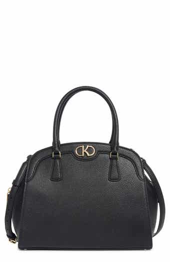 kyla pebble leather satchel bag