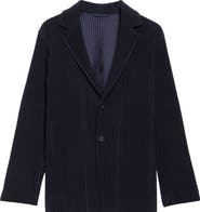 Homme Plissé Issey Miyake Basics Pleated Single Breasted Blazer