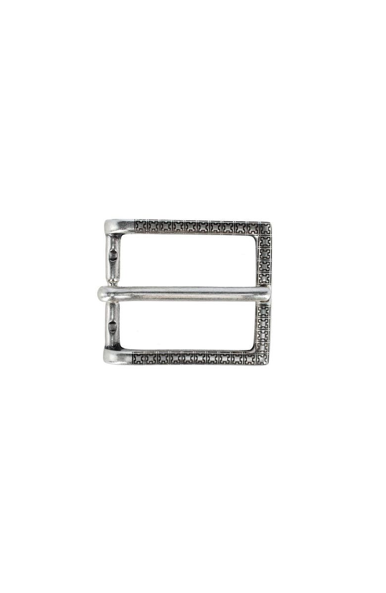 Trafalgar 30mm Lasered Patterned Solid Brass Italian Harness Belt Buckle, Main, color, English Silver