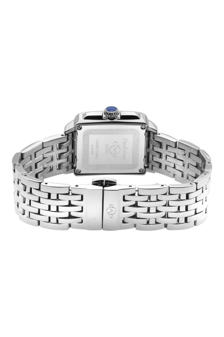 Padova Diamond Bracelet Watch, 27mm x 30mm - 0.0116ct., Alternate, color, STAINLESS STEEL