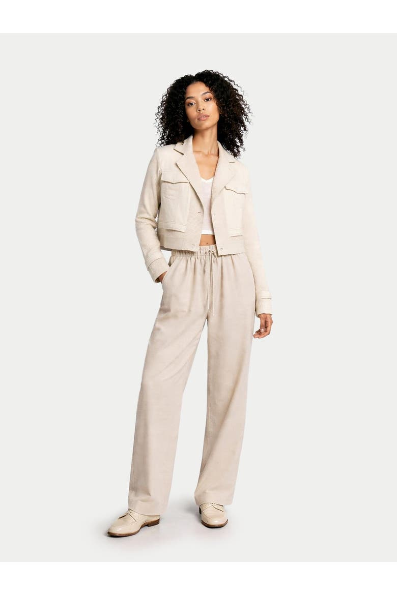 Cashmere Knit and Sew Cropped Jacket, Alternate, color, off white