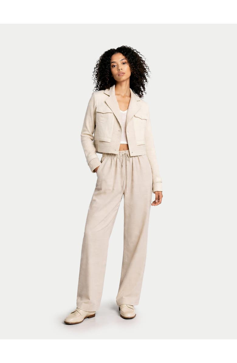 Gobi Cashmere Cashmere Knit and Sew Cropped Jacket, Alternate, color, Off White