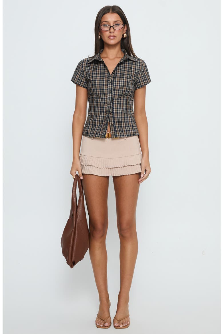 Lift Off Plaid Cotton Button-Up Shirt, Alternate, color, BLUE