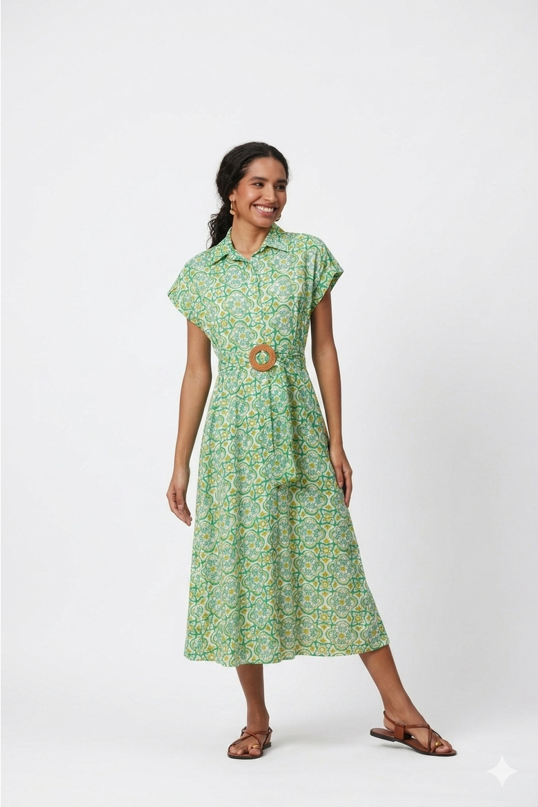 Catherine Maxi Dress, Main, color, Green Nadia