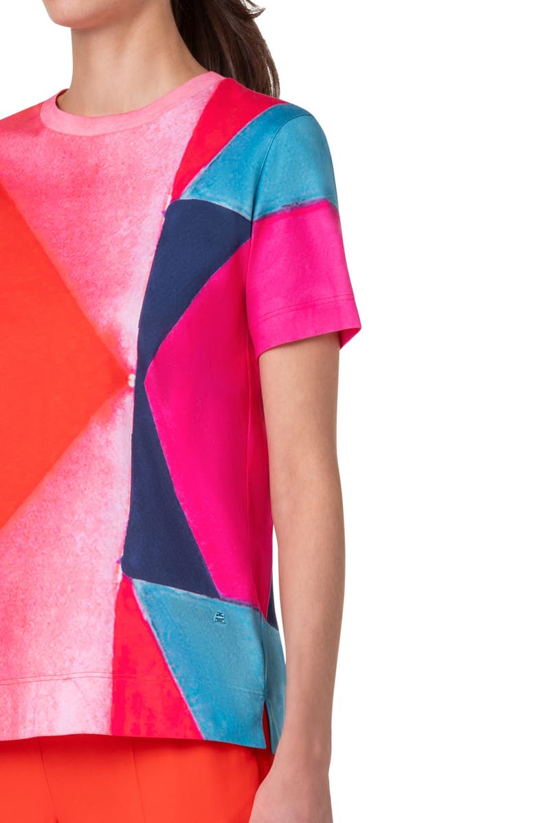 Akris Spectra Print T-Shirt, Alternate, color,