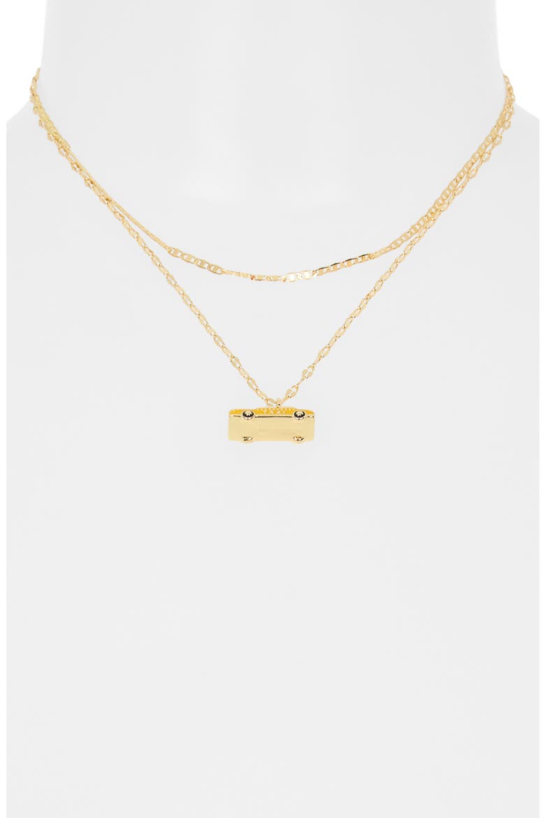 Two Row Taxi Layered Necklace, Alternate, color, YELLOW- GOLD